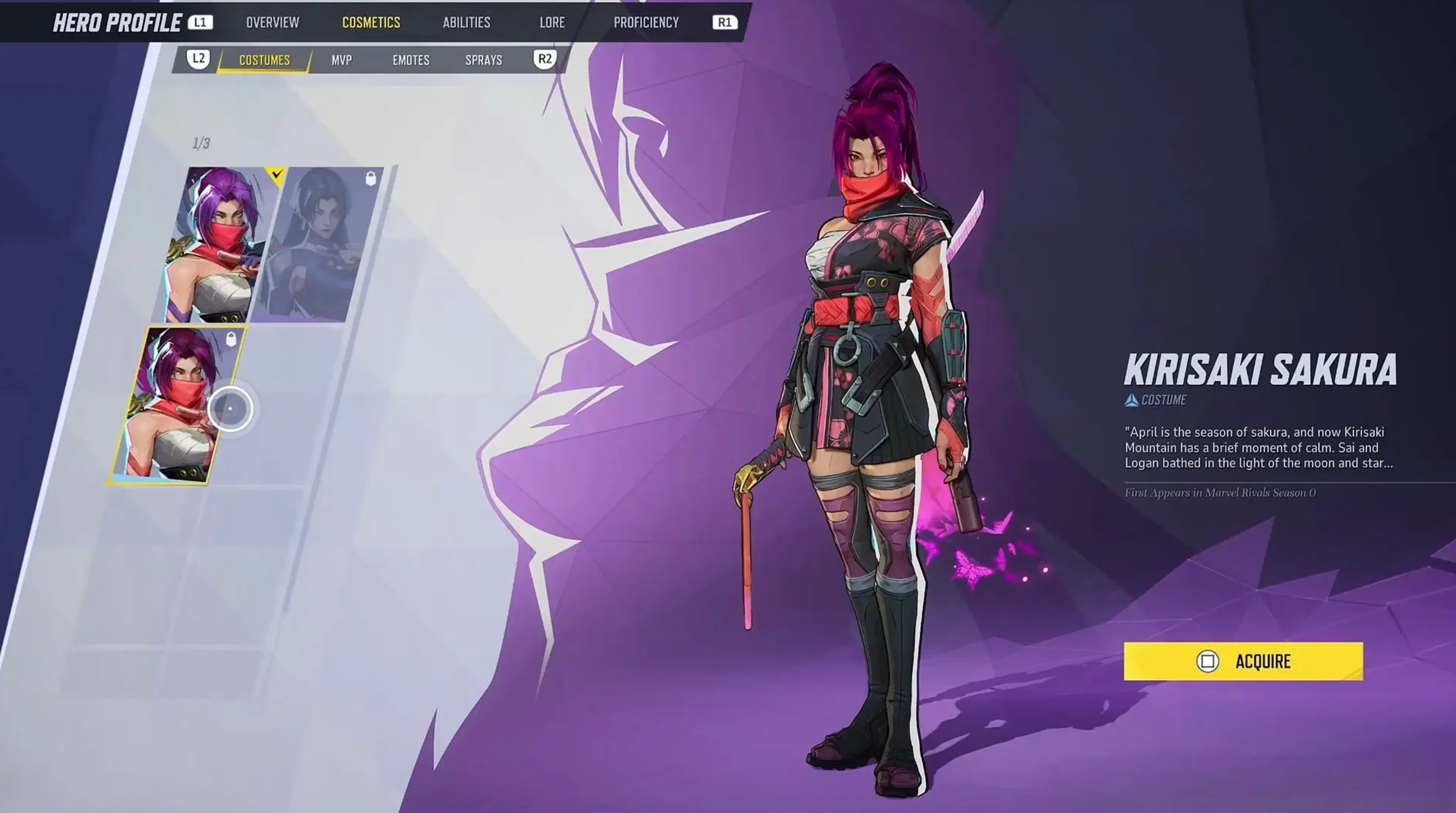 Kirisaki Sakura psylocke skin